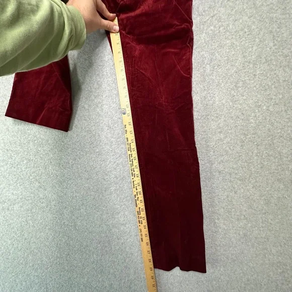 Loro Piana Burgundy Corduroy Pants Made in Italy Straight Leg Sz 42 IT 29 Waist - Picture 6 of 11